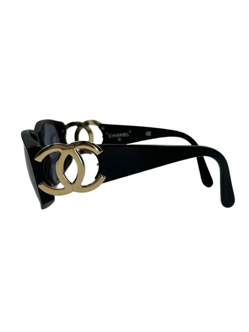Chanel Sunglasses CC Logo Black Eyewear - Picture 3 of 6